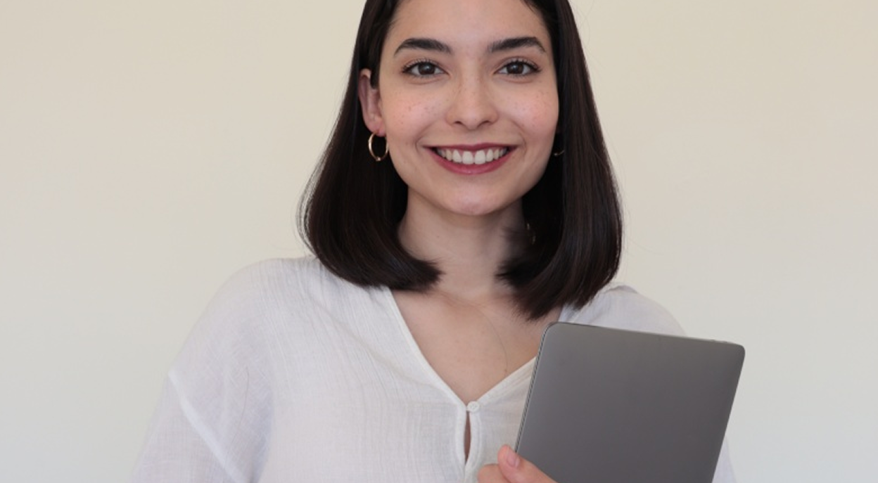 Healthcare coordinator with tablet