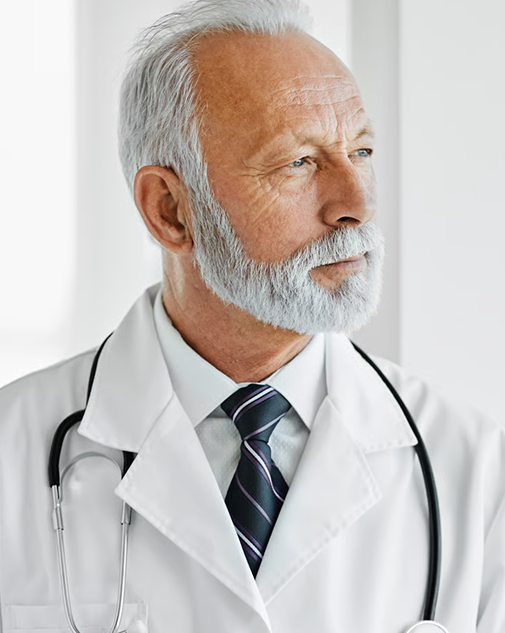 Medical professional with tablet